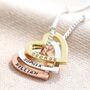 Personalised Family Names Heart Outline Necklace, thumbnail 4 of 9