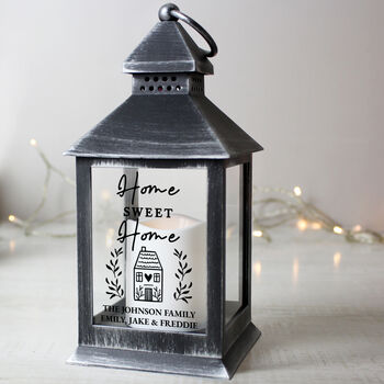 Personalised Home Sweet Home Black Lantern, 2 of 5