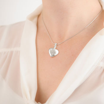 Memorial Heart Shaped Ashes Urn Necklace, 4 of 4