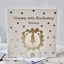 Birthday Lion Gold Foil Personalised Card, thumbnail 2 of 3