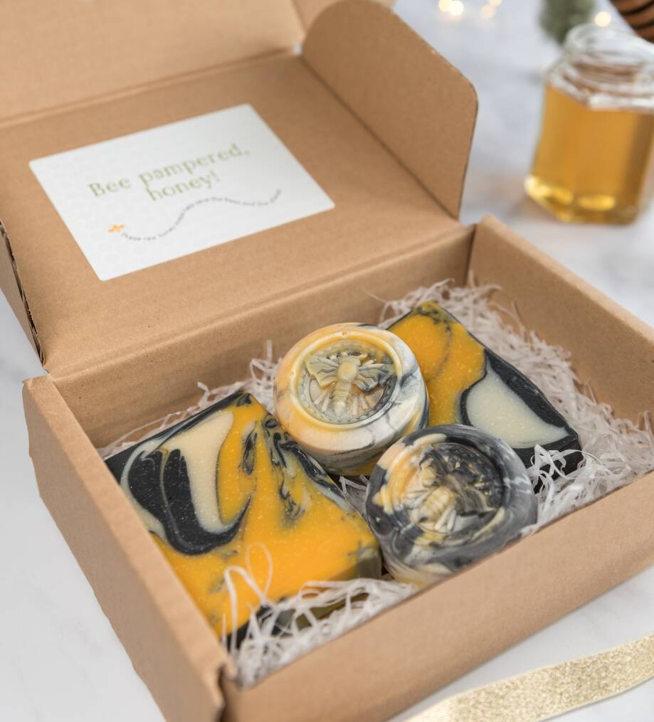 'Bee Pampered, Honey!' Christmas Soap Gift Set, 1 of 6