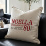 Personalised 80th Birthday Cushion, thumbnail 2 of 10