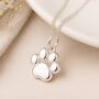 Personalised Tiny Sterling Silver Paw Print Necklace For Girls, thumbnail 1 of 12