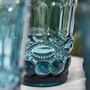 Set Of Four Sapphire Blue Glass Tumblers, thumbnail 4 of 8