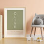 Personalised Name Print Muted Colour Block, thumbnail 4 of 10
