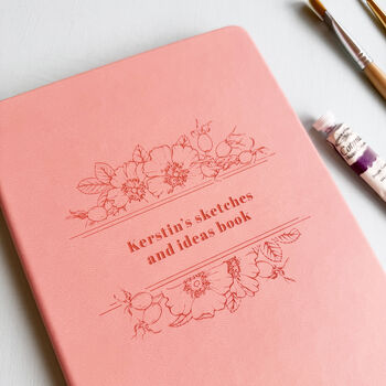 Personalised Wild Rose Notebook Journal, 4 of 10