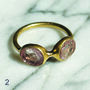 Tara Two Stone Gold Ring, thumbnail 2 of 9