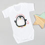 Personalised First Christmas Penguin Babygrow, thumbnail 3 of 7