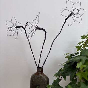 Three Handmade Wire Daffodils, 4 of 9