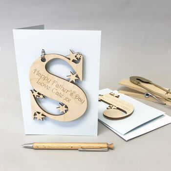 Personalised Initial Letter Father's Day Card, 2 of 9