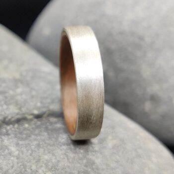 European Walnut And Silver Ring Brushed Finish, 4 of 7