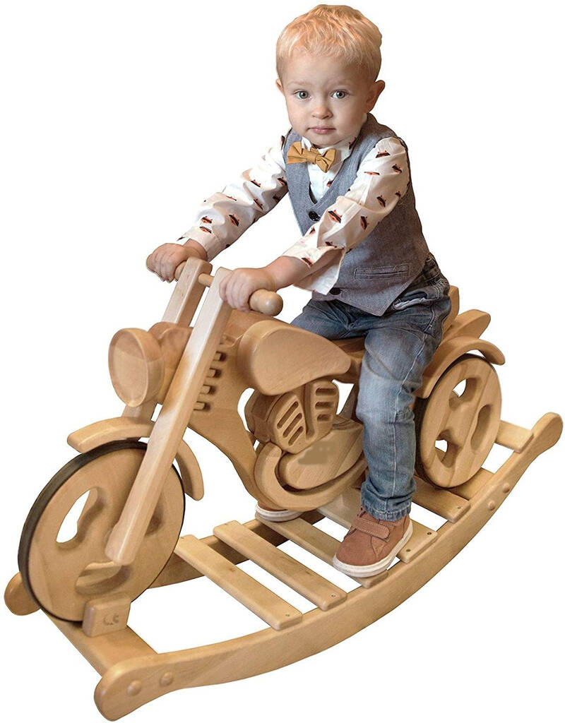 All Terrain Wooden Rocking And Ride On Bike, 1 of 7