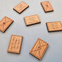 Personalised Wooden 'Reasons I Love You Dad' Tokens, thumbnail 4 of 6