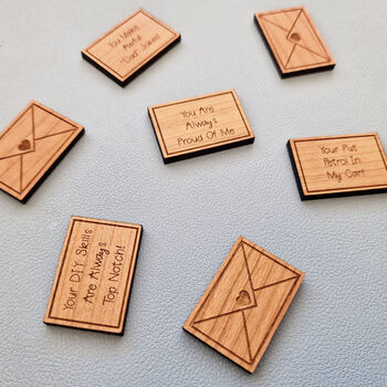 Personalised Wooden 'Reasons I Love You Dad' Tokens, 4 of 6