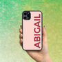 Bold Typography Name iPhone Case 12 13 14 15 Se, thumbnail 1 of 7