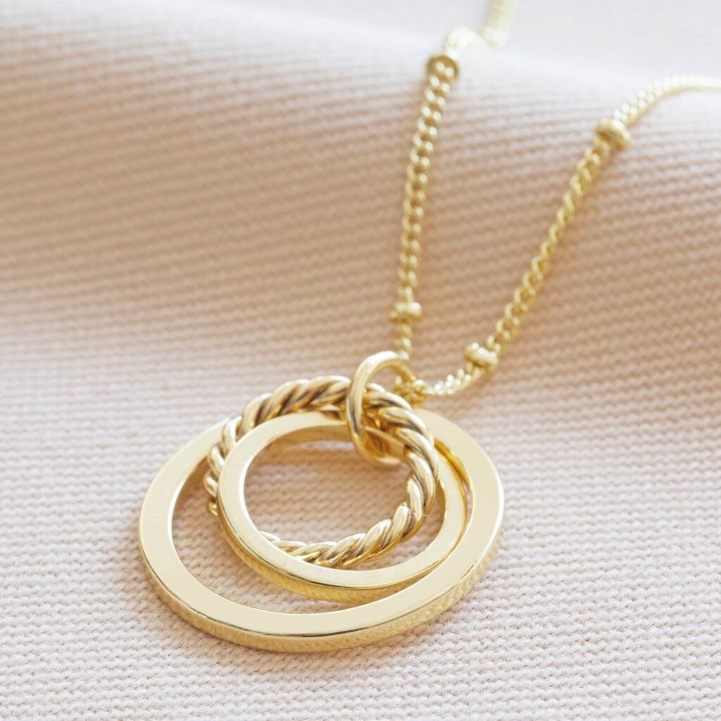 50th birthday necklace. 5 circle necklace. – Pink Vintage Jewellery
