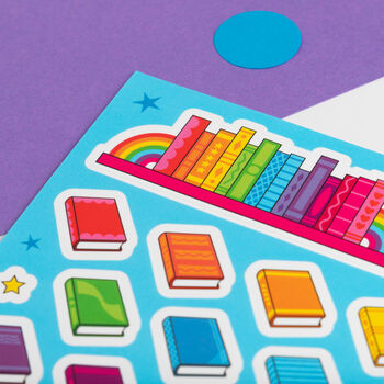 Reading And Books A5 Vinyl Sticker Sheet, 3 of 9