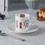London Skyline Set Of Two Espresso Cups And Saucers, thumbnail 1 of 6