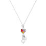 Sterling Silver Heart And Pearl Pendant Necklace With Real Flowers, thumbnail 4 of 11