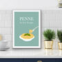 Penne For Your Thoughts Kitchen Print, thumbnail 2 of 2