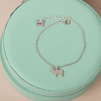 Personalised Silver Silhouette Dog Chain Bracelet, 7 of 12