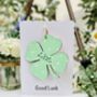 Personalised Good Luck Card Four Leaf Clover Keepsake, thumbnail 1 of 9