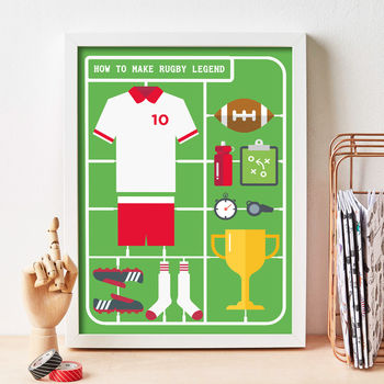 Personalised Airfix Rugby Print, 3 of 5
