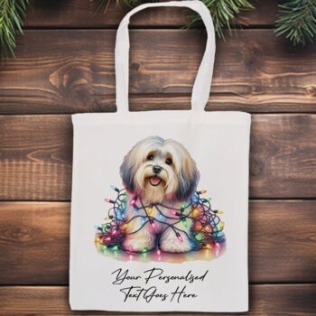Personalised Havanese In Christmas Lights, 4 of 9