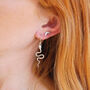 Kundali Serpent Silver Snake Earrings, thumbnail 8 of 10