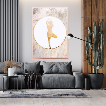 Yoga Gold Marble Wall Art Print Mothers Day Gift, 2 of 6