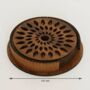 Wooden Tea Coaster With Stand Geo Design, thumbnail 3 of 5