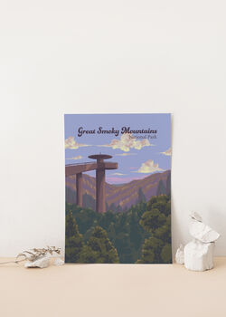 Great Smoky Mountains National Park Travel Poster Print, 2 of 8