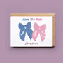 'Ribbon Bows' Save The Date Card, thumbnail 1 of 2