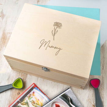 Personalised Birth Flower Memory Box Birthday Gift For Women, 5 of 12