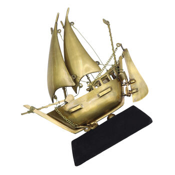 Handmade Bronze Sailing Ship Sculpture, 3 of 8
