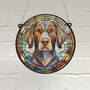 German Shorthaired Pointer Stained Glass Effect Suncatcher, thumbnail 1 of 5