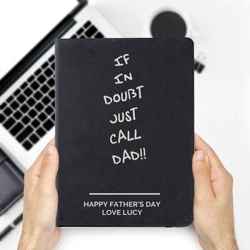 Personalised Any Message Black Hardback Notebook, 2 of 4