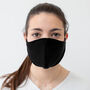 Adult Female Black Reusable Face Mask | Washable, thumbnail 1 of 4