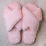 Blossom Faux Fur Slippers Pink, thumbnail 5 of 5