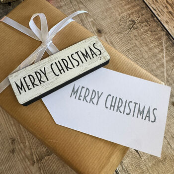 Large Merry Christmas Rubber Stamp For Crafting, 5 of 6