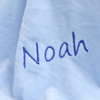 Personalised Soft Fleece Baby Blue Blanket, 2 of 4