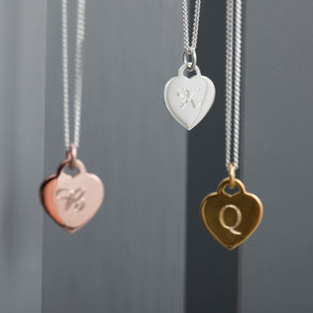 Personalised Sterling Silver Heart Charm Necklace, 4 of 5