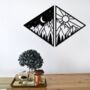 Day And Night Triangular Wooden Wall Art For Any Room, thumbnail 4 of 9