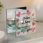 Personalised Red Hearts Glass Tealight Holder, thumbnail 1 of 2
