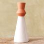 White And Terracotta Candlestick Holder, thumbnail 3 of 11