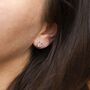 Sterling Silver Delicate Spiral Heart Earrings, thumbnail 7 of 11