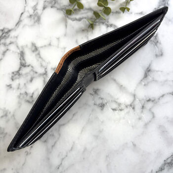 Men's Slim Black Leather Wallet, 2 of 3