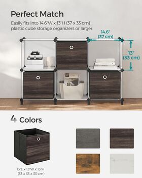 Six Pack Collapsible Storage Boxes With Handles, 7 of 10