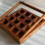 Wooden Handcrafted Spice Box 16 Square Compartments, thumbnail 3 of 3