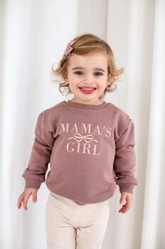 Mama Embroidered Bow Sweatshirt With Optional Matching Mama's Girl, 4 of 11